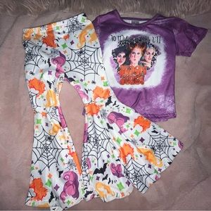 Hocus Pocus shirt & bell bottoms pants. Preloved. Size 5/6T.
